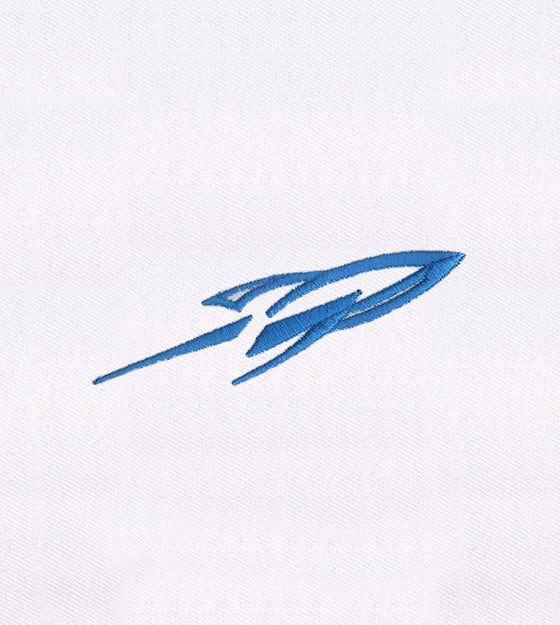 Outlined Blue Rocket Jet Cap Embroidery Design