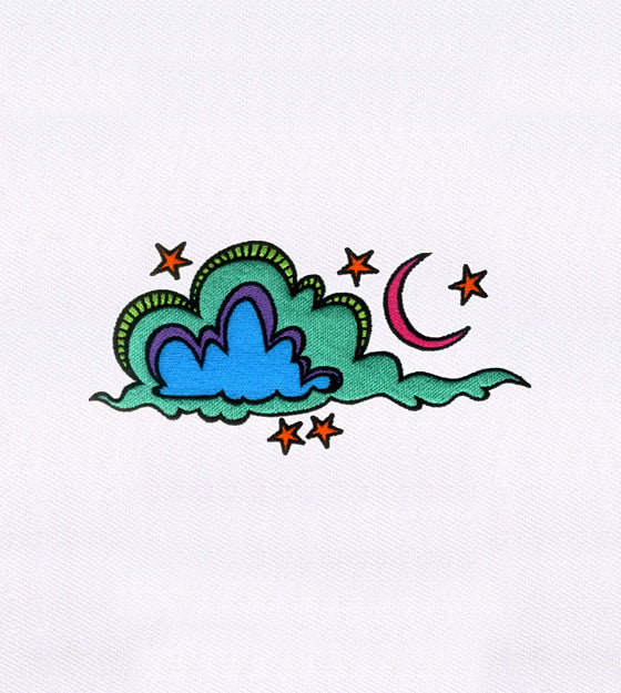 Colorful Drifting Clouds Embroidery Design