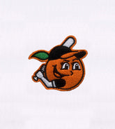 Baseball Playing Orange Cap Embroidery Design