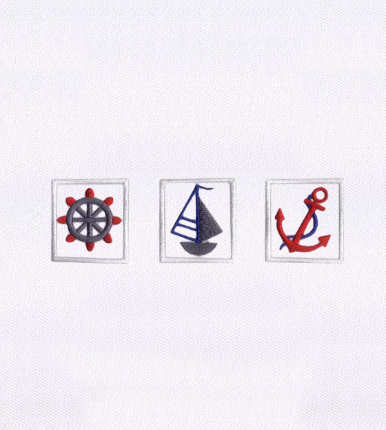 Marine Nautical Motifs Nursery Embroidery Design