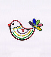 Colorful Exotic Little Bird Embroidery Design