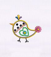 Haughtily Crafted Yellow Bird Embroidery Design