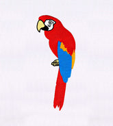 Exotic Red and Blue Macaw Bird Embroidery Design
