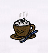 Cream Topped Frappuccino Coffee Embroidery Design