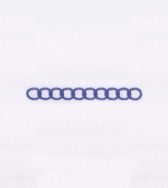 Linked Chain Blue Border Embroidery Design