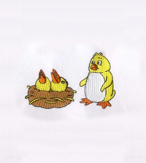 Cute Birds and Baby Chicks Embroidery Design