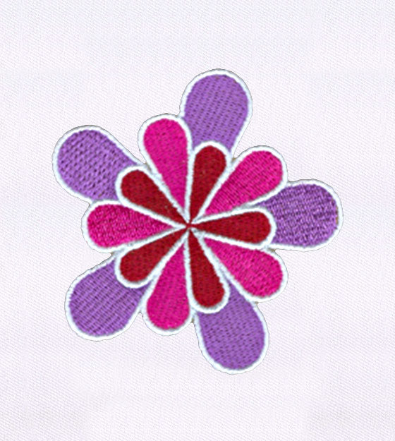 Purple and Maroon Flower Quilting Embroidery Design