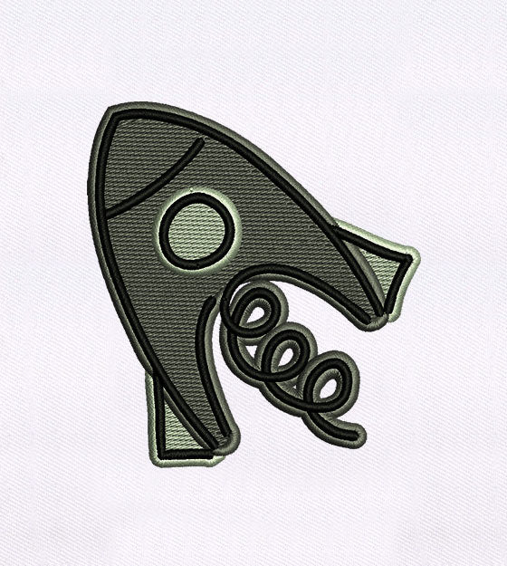 Childlike Imagines Rocket Ship Embroidery Design