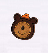 Smiling Bear Face Embroidery Design
