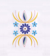 Meticulous Flower Detailed Quilting Embroidery Design
