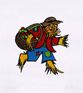 Apples Collecting Charming Scarecrow Embroidery Design