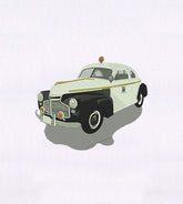 Vintage Styled Police Cars Embroidery Design