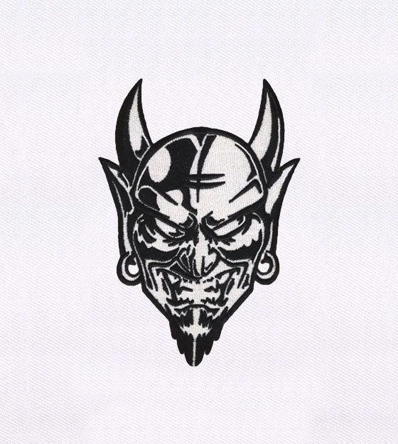 Smiling Devil Mask Embroidery Design