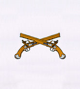 Old Style Golden Musket Guns Embroidery Design