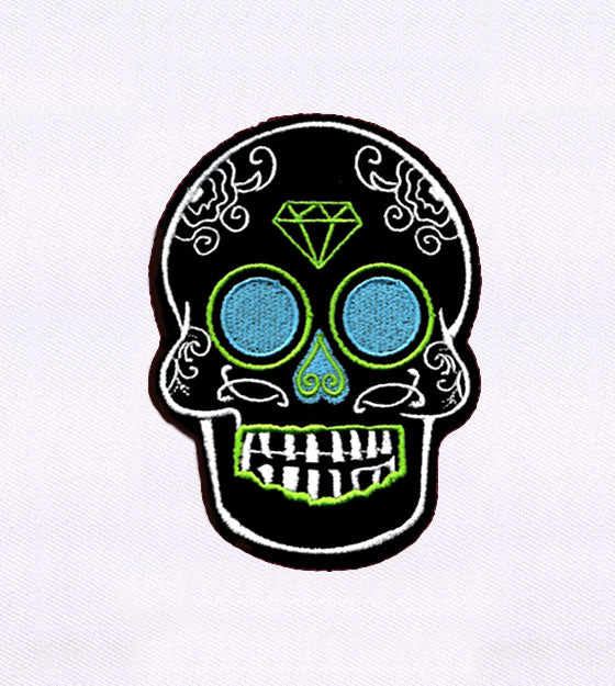 Intricately Detailed Dark Skull Embroidery Design