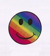 Rainbow Smiling Emoji Embroidery Design