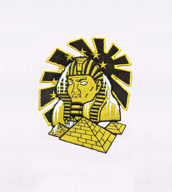 Pharaoh and the Great Pyramids Embroidery Design