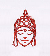 Exotic Woman Statue Face Embroidery Design