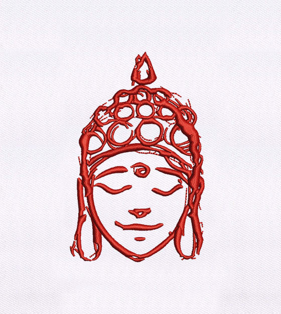 Exotic Woman Statue Face Embroidery Design