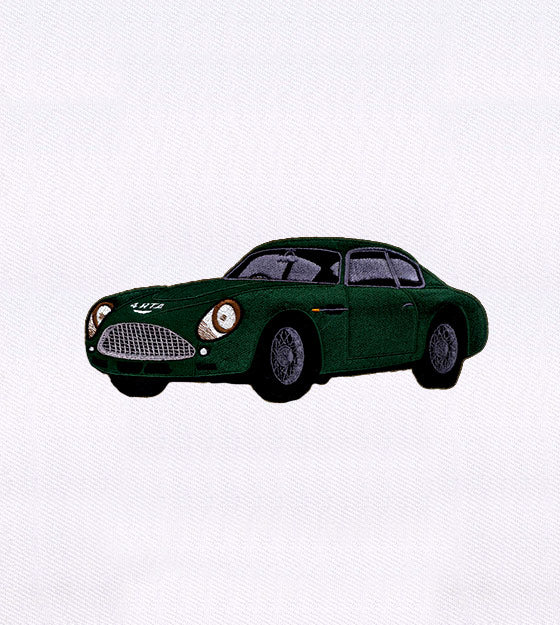 Classic Green Vintage Car Embroidery Design