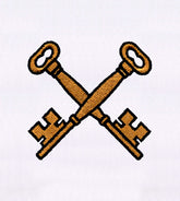 Old Style Large Brass Keys Embroidery Design