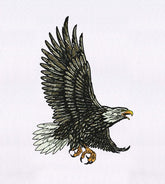 Meticulously Feather Detailed Eagle Embroidery Design