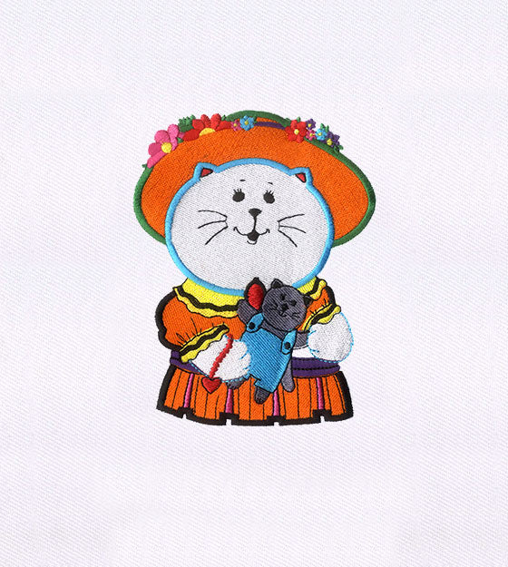 Colorful and Playful Kitty Cat Embroidery Design