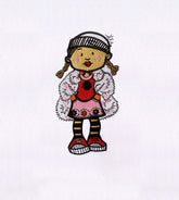 Fashion Forward Winter Girl Embroidery Design