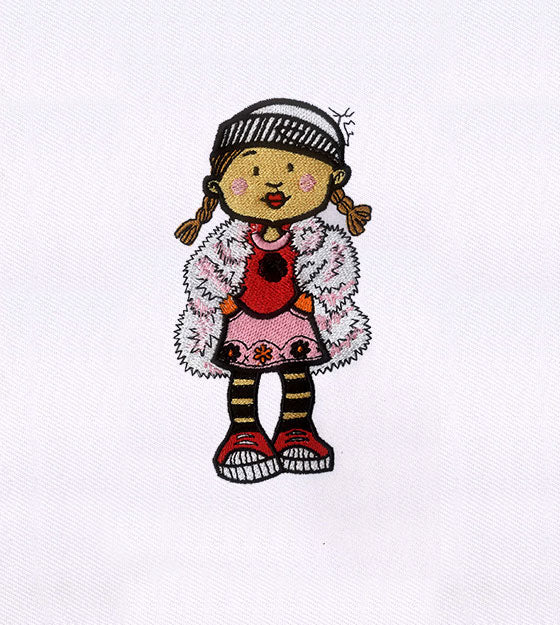 Fashion Forward Winter Girl Embroidery Design