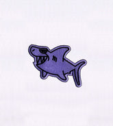 Teeth Baring Purple Shark Embroidery Design