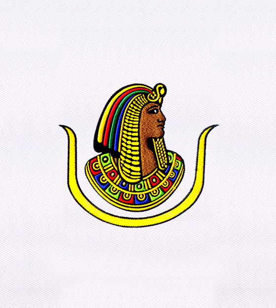 Colorful Egyptian Pharaoh Head Embroidery Design