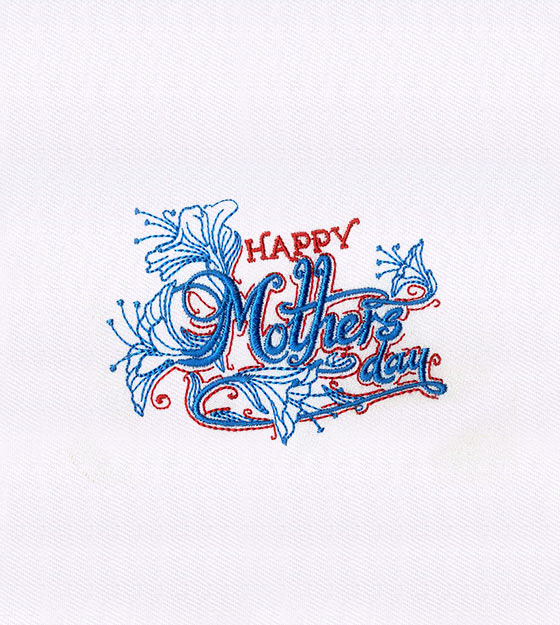 Creatively Blue Happy Mothers Day Embroidery Design