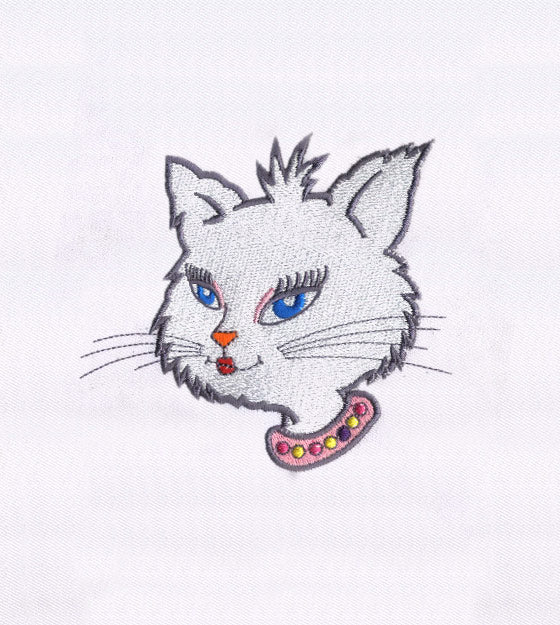 Beautiful Cat Head Embroidery Design