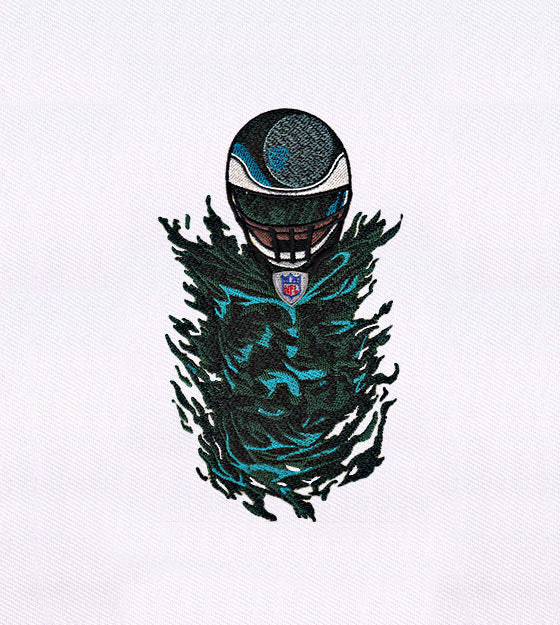 Artistic and Modern Football Player Embroidery Design