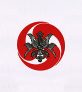 Ronin Symbol and Samurai Mask Embroidery Design