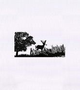 Deer Forest Embroidery Design
