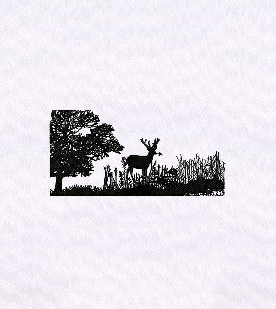 Deer Forest Embroidery Design