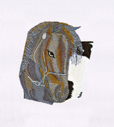 Cheekily Gazing Horse Embroidery Design