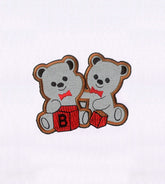 Blocks Playing Bears Applique Embroidery Design