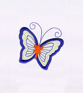 Blue and Orange Butterfly Applique Embroidery Design