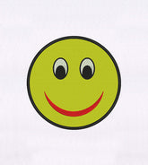 Yellow Uninhibitedly Smiling Emoji Embroidery Design