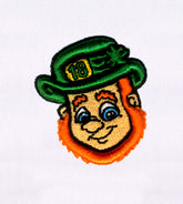 Irish Orange Bearded Leprechaun Puff Embroidery Design
