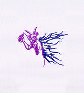 Alcohol Guzzling Purple Devil Puff Embroidery Design