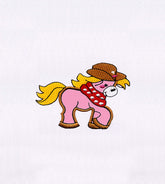 Cowboy Dressed Horse Applique Embroidery Design