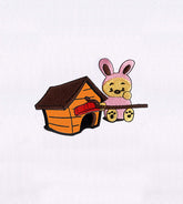 Rabbit Cosplay Teddy Bear Applique Embroidery Design