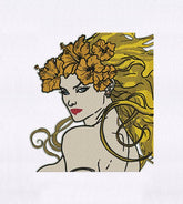 Blonde Bombshell Warrior Woman Embroidery Design