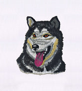 Husky Embroidery Design