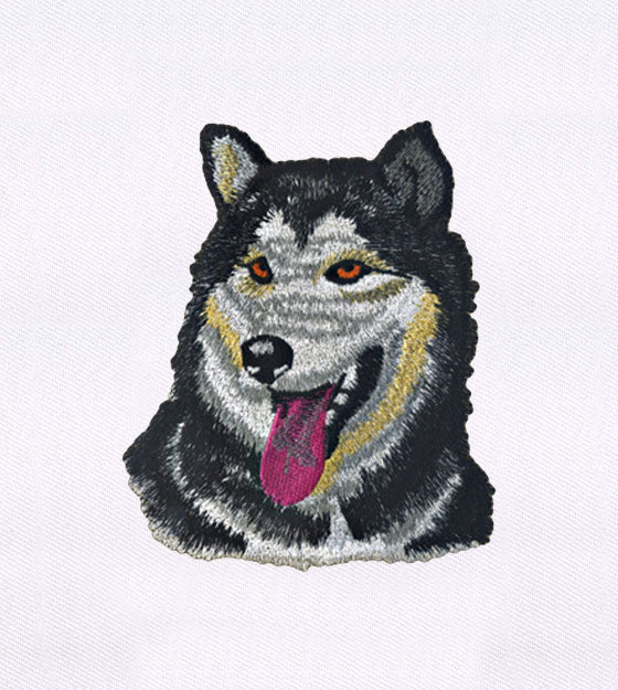 Husky Embroidery Design