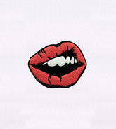 Perfectly Succulent Red Lips Embroidery Design