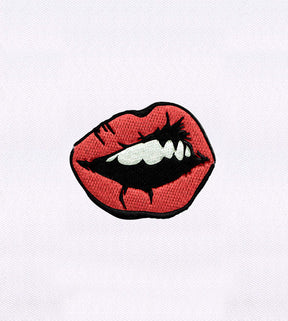 Perfectly Succulent Red Lips Embroidery Design